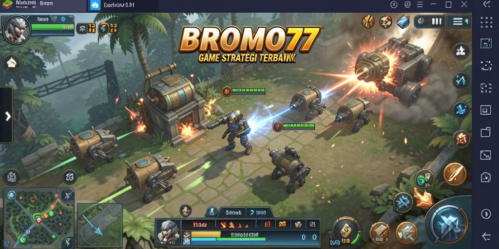 Screenshot BROMO77 menampilkan gameplay penuh strategi dan taktik.
