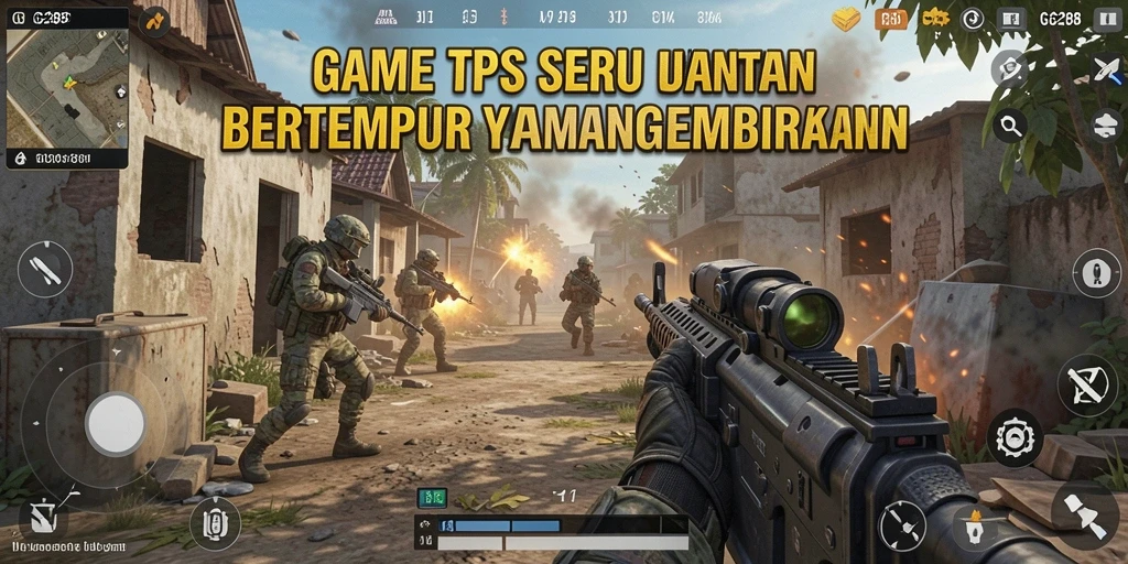 Screenshot gameplay GG288 menampilkan aksi tembak-menembak yang intens.
