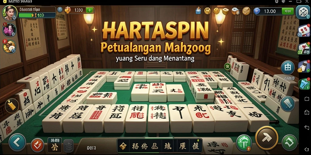 Tangkapan layar HARTASPIN menunjukkan papan permainan Mahjong yang menarik.
