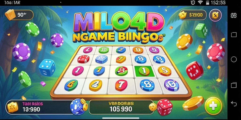 Tampilan gameplay seru Bingo di MILO4D.