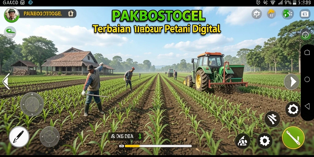 Screenshot gameplay PAKBOSTOGEL dengan larangan pertanian yang menyenangkan.