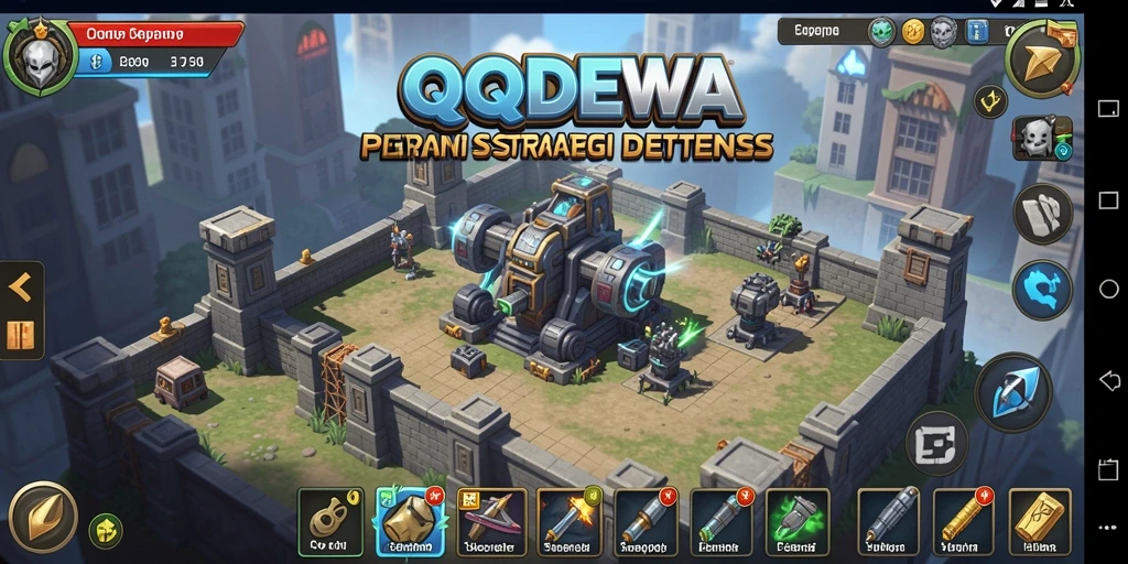 Screenshots menunjukkan aksi intens dalam gameplay Tower Defense di QQDEWA.
